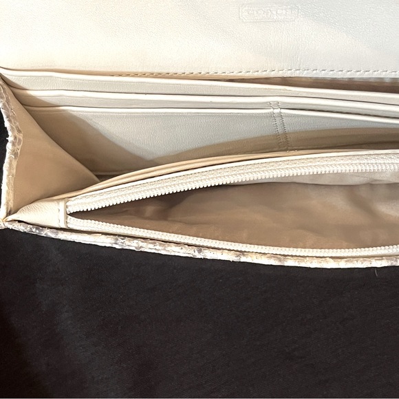 NWT-Coach Leather Embossed Python Print Slim Envelope Wallet - Picture 8 of 12